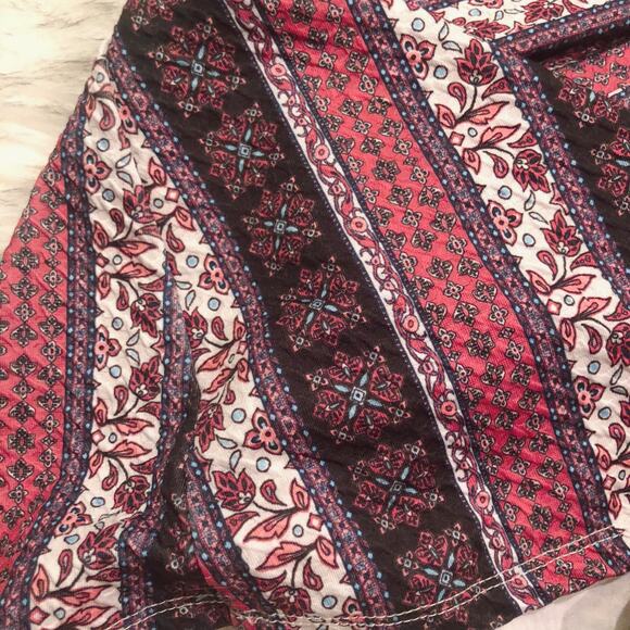 Xhilaration Black, Red, White Halter Striped Bohemian Boho Hippy Summer Dress - Picture 12 of 13